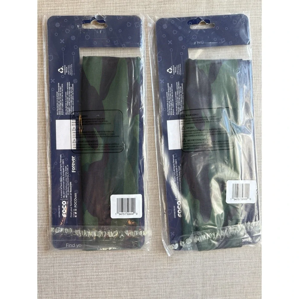 LOT OF 4 - FOCO Lightweight Camo Gaiter Scarf -‎ Hunting - Fishing - Everday Use